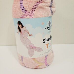 Comfort Bay Slumber Tail 24”x50” Pink Mermaid Tail Soft Dress Pretend Play